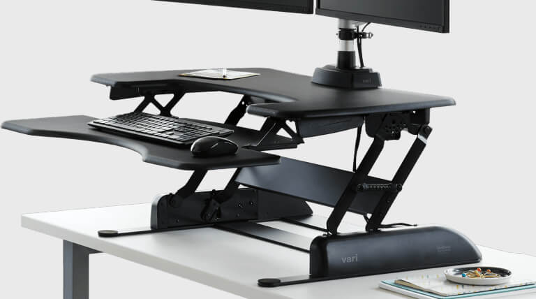 sit-stand converters to use on top of an existing desk