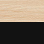 light wood and black finish swatch