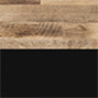 reclaimed wood and black color swatch