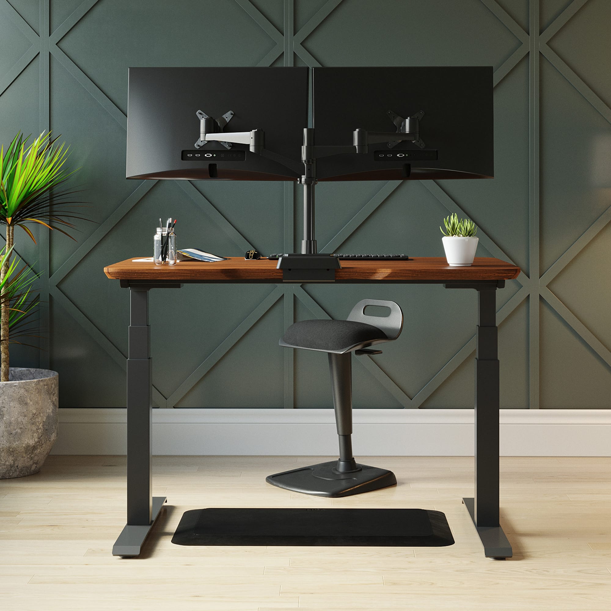 Space saving store standing desk