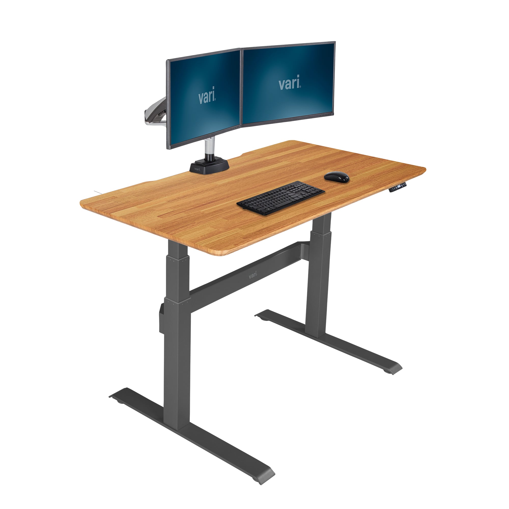 Electric Standing Desk 48x30 in Butcher Block