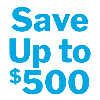 save up to five hundred dollars